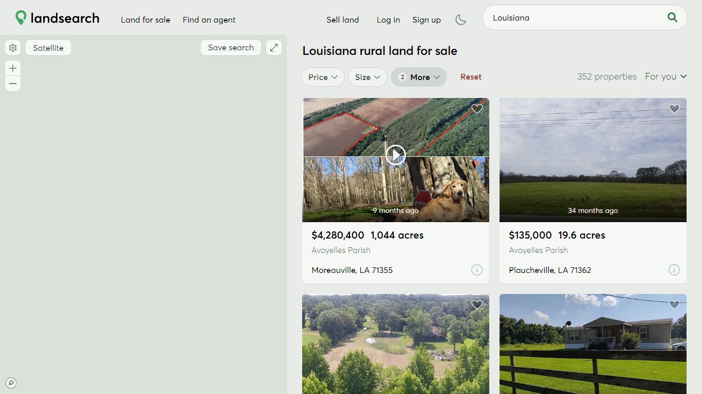 Louisiana Rural Land for Sale - 359 Properties - LandSearch